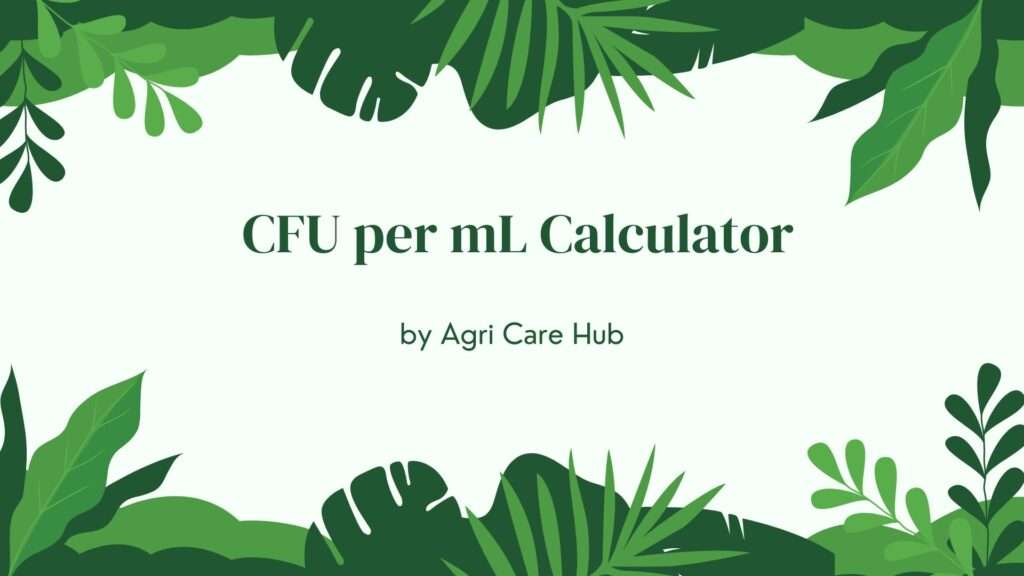 CFU per mL Calculator