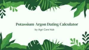 Potassium-Argon Dating Calculator