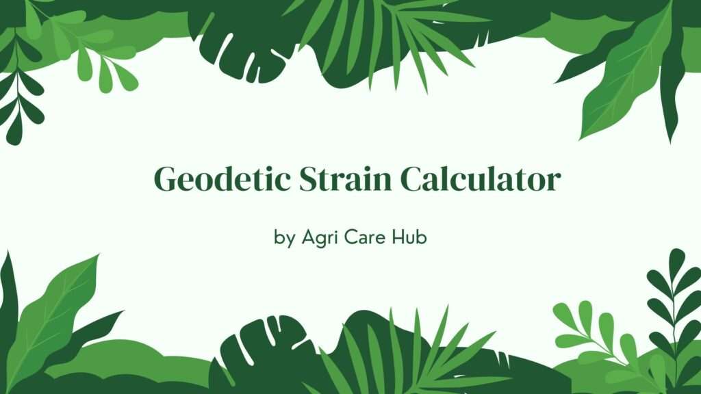 Geodetic Strain Calculator