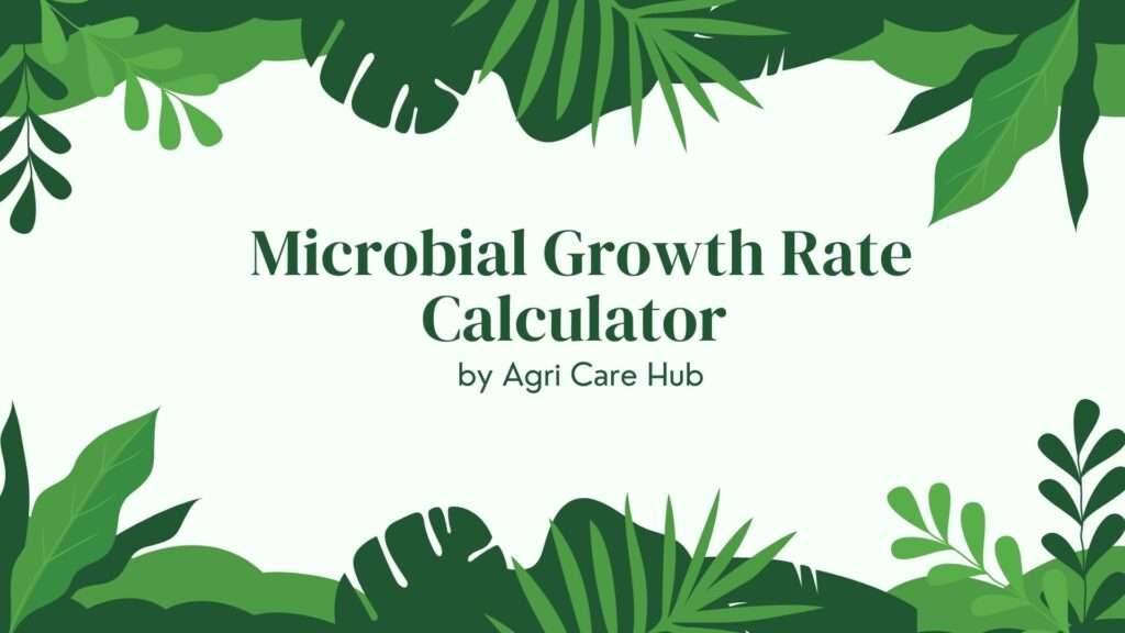 Microbial Growth Rate Calculator