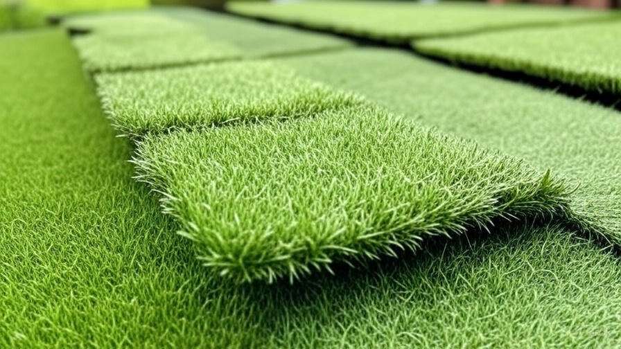 A visual representation of a poorly installed turf, showing uneven seams, overlapping edges, and turf lifting at the edges.