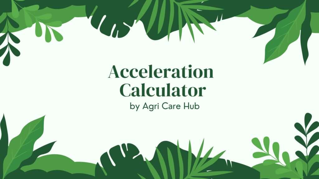 Acceleration Calculator