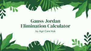 Gauss-Jordan Elimination Calculator