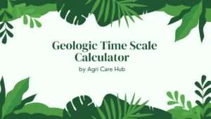 Geologic Time Scale Calculator