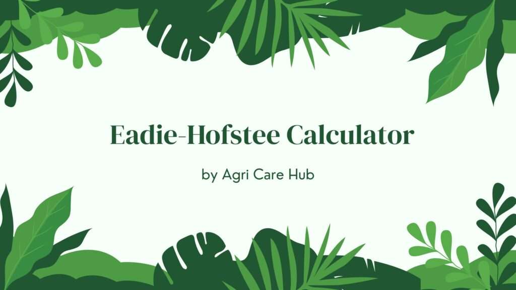 Eadie-Hofstee Calculator