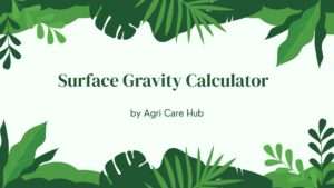Surface Gravity Calculator