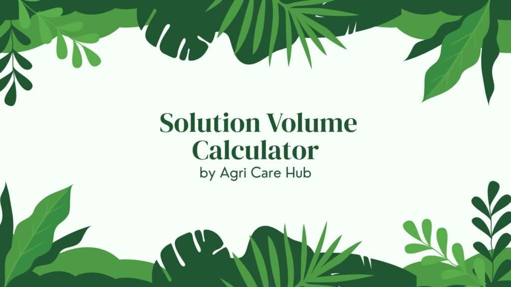 Solution Volume Calculator