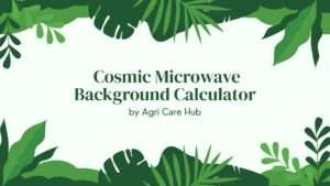 Cosmic Microwave Background Calculator