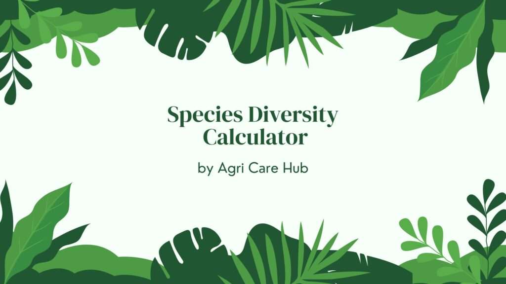 Species Diversity Calculator
