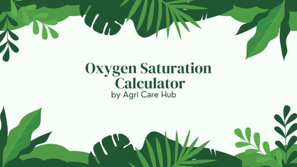 Oxygen Saturation Calculator
