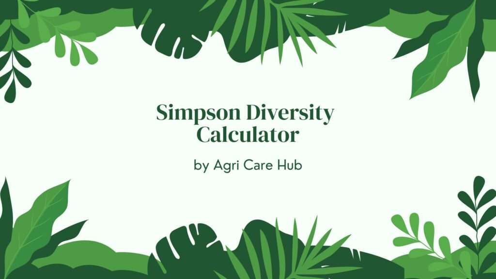 Simpson Diversity Calculator