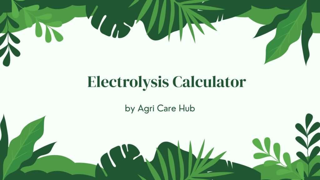 Electrolysis Calculator