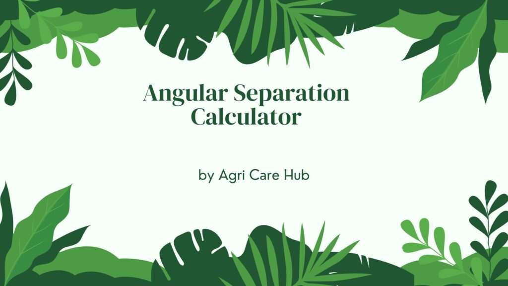 Angular Separation Calculator
