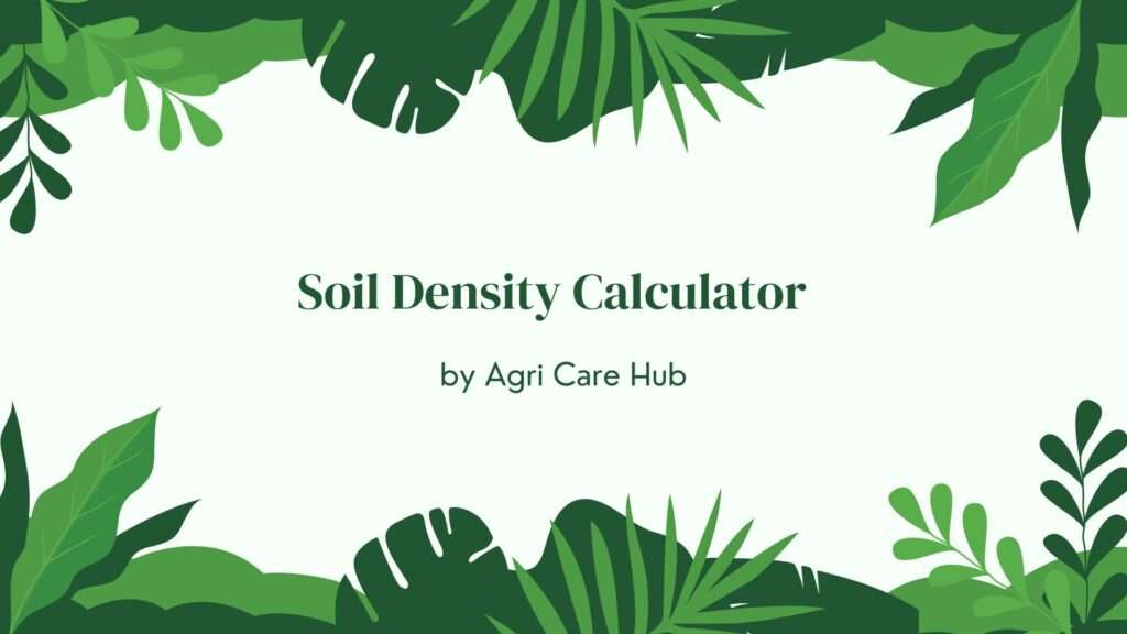 Soil Density Calculator