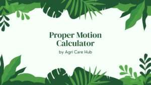 Proper Motion Calculator