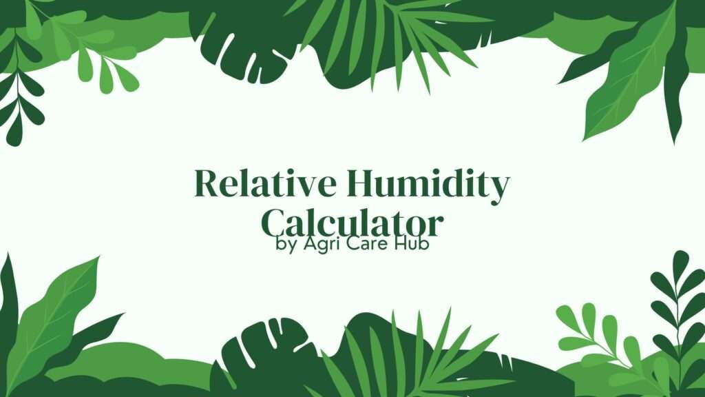 Relative Humidity Calculator
