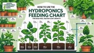 General Hydroponics Feeding Chart with nutrient levels for healthier, faster plant growth in hydroponic systems.