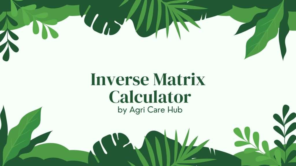 Inverse Matrix Calculator