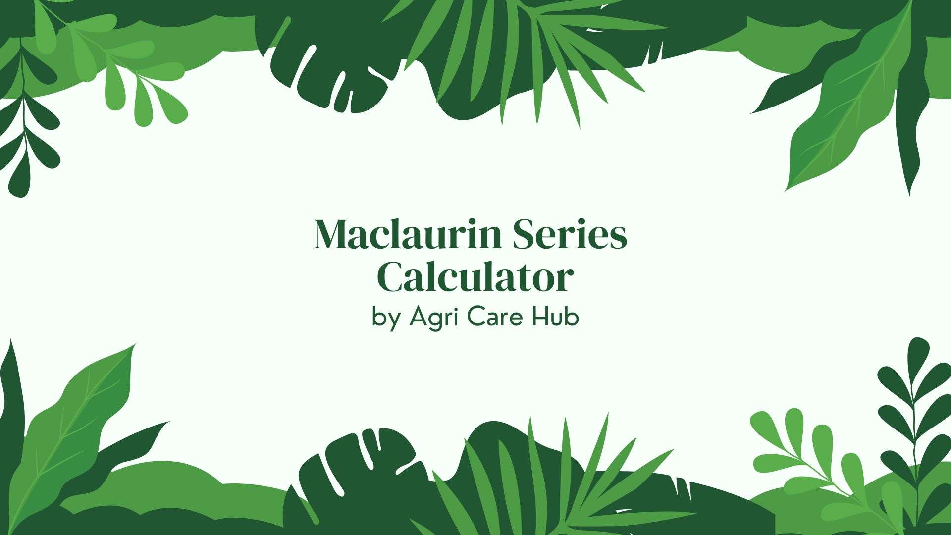 Maclaurin Series Calculator Precise Math Tool