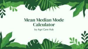 Mean Median Mode Calculator