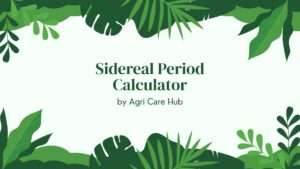 Sidereal Period Calculator
