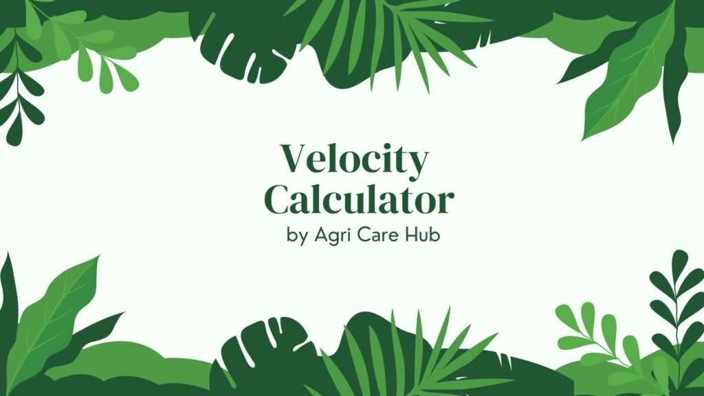Velocity Calculator