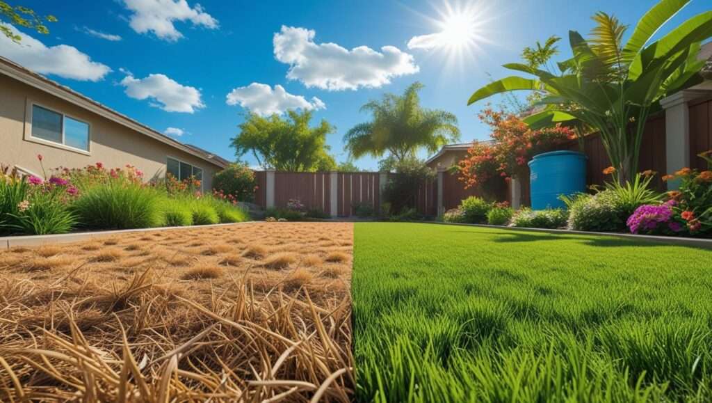 a lawn full of grass