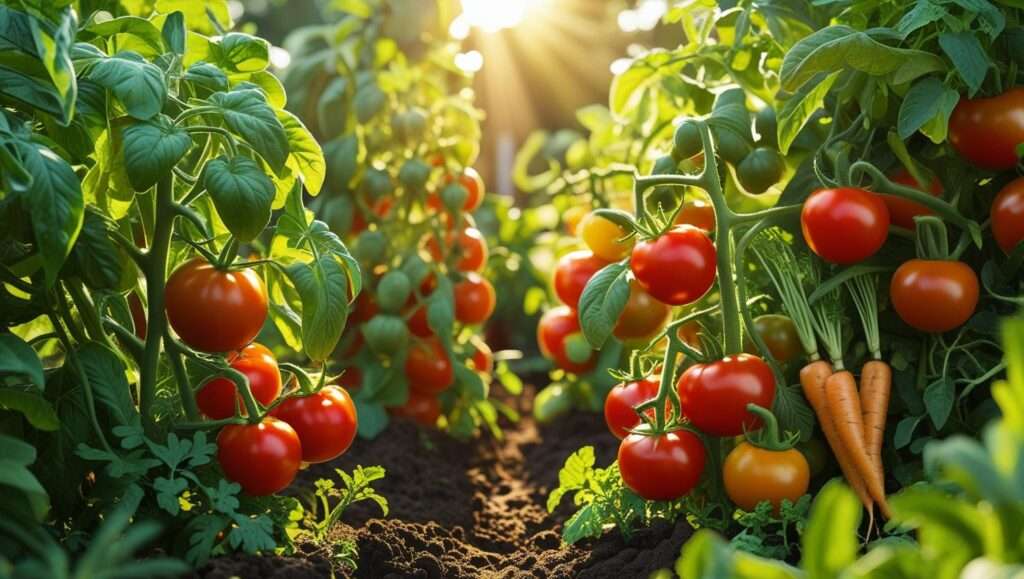 a pic of tomatoes and carrots