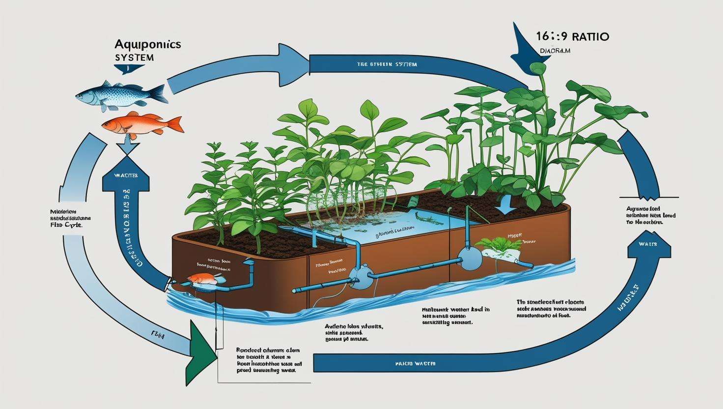  A diagram explaining the aquaponics cycle