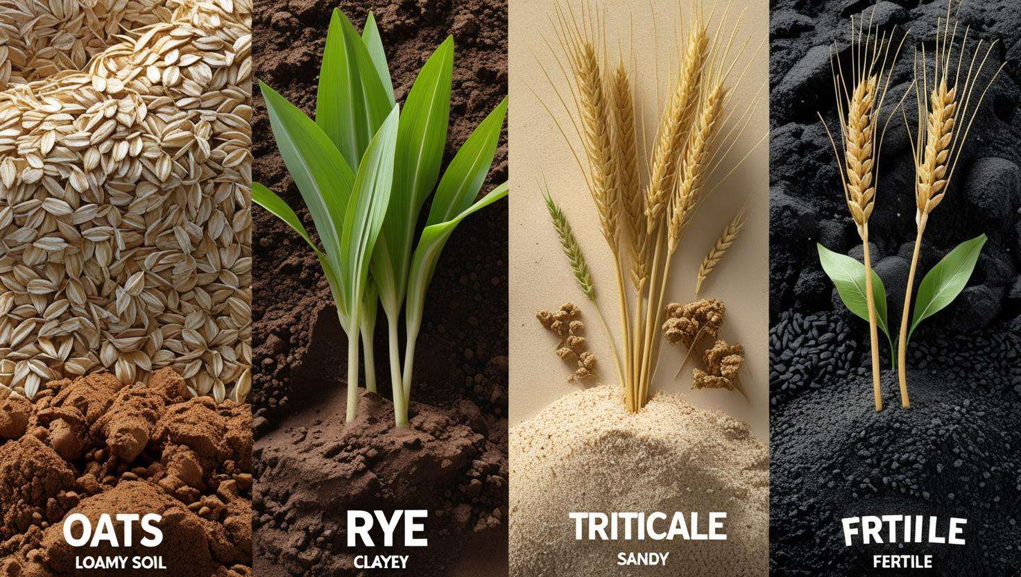 4 types of crops with soil types