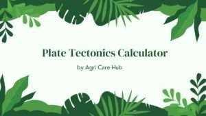 Plate Tectonics Calculator