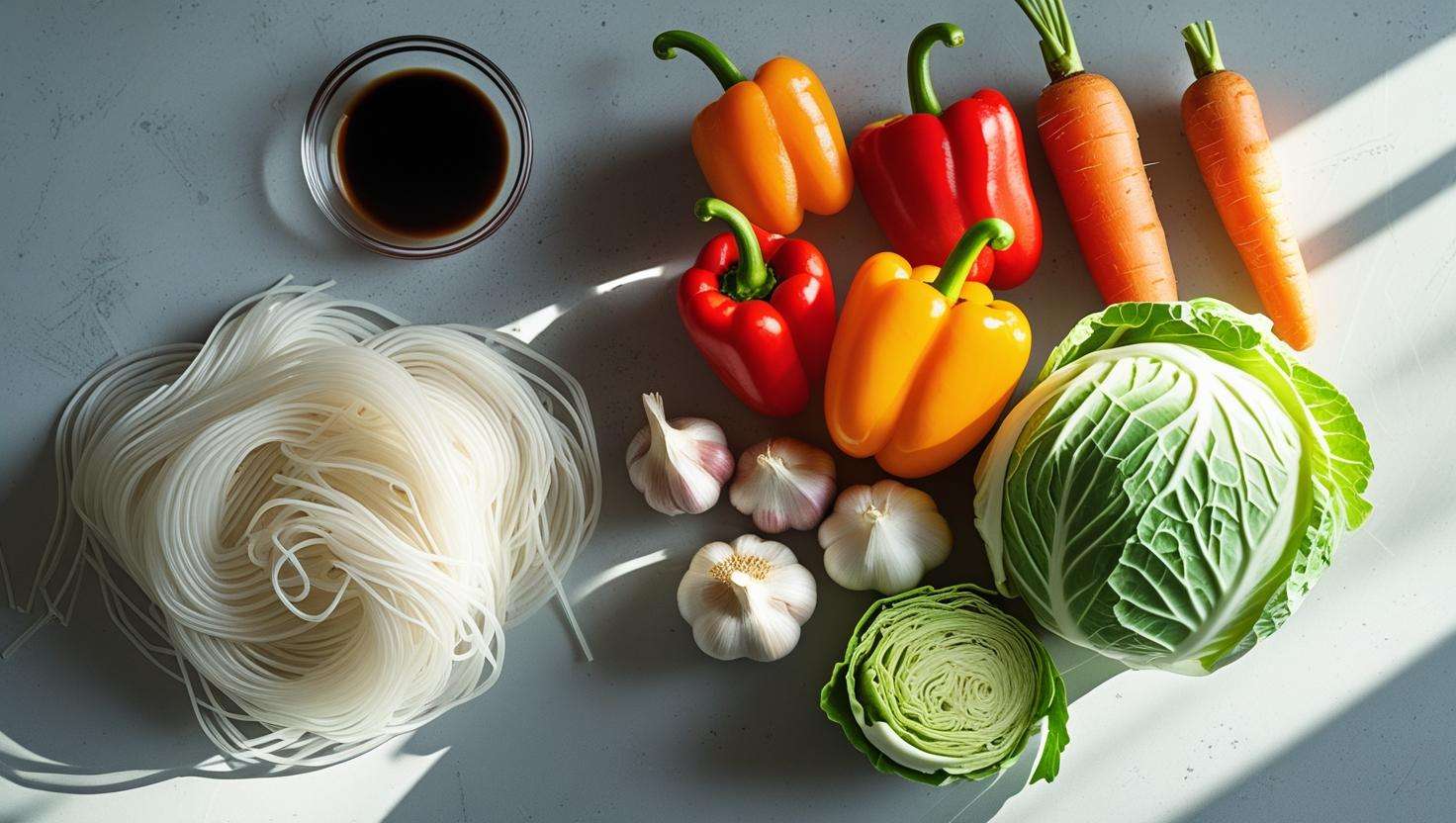 vegetables on kitchen counter