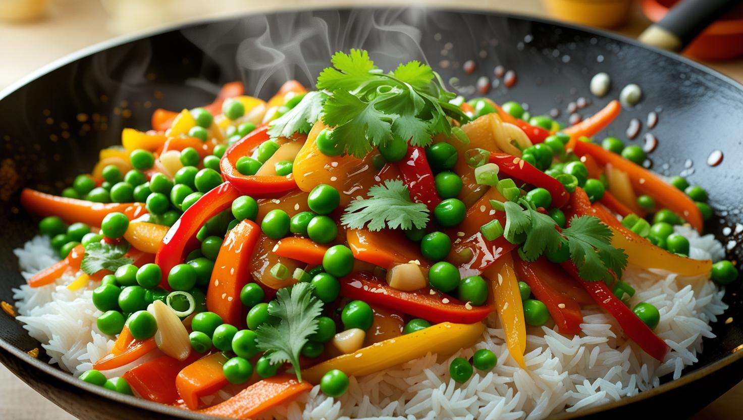 fried vegetables on a pan