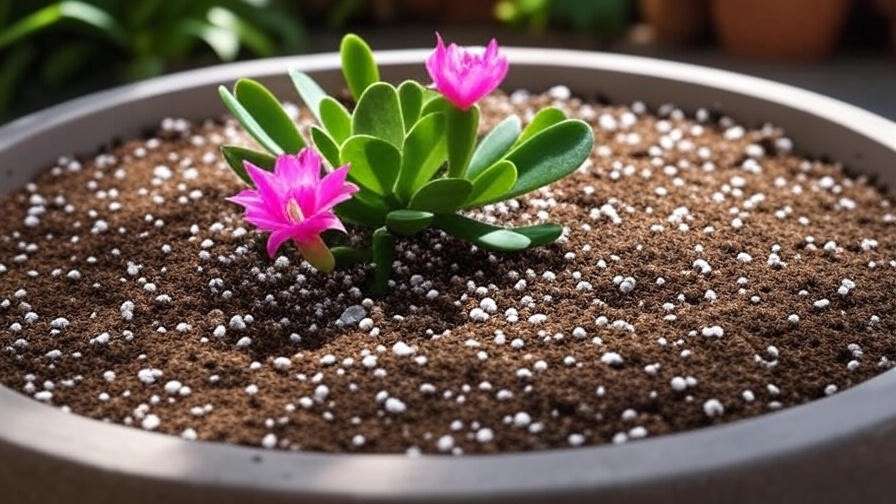 Calandiva Plant in pot with drainage and cactus soil mix