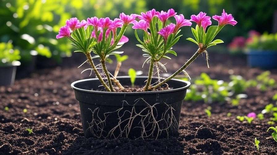 Repotting Calandiva Plant into larger pot with fresh soil
