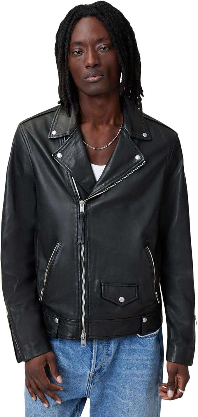 Men's Milo Leather Biker Jacket 