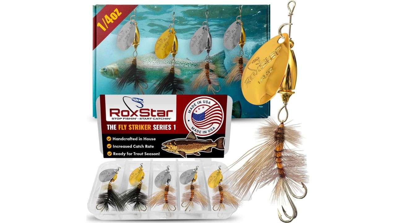 RoxStar Fly Strikers Proven Nationwide to Out-Fish Any Spinner | Hand-Tied in The USA | Most Versatile Fishing Spinner Ever! Trout, Bass, Steelhead | Stop Fishing - Start Catching