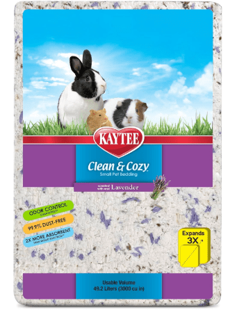 Kaytee Clean & Cozy Lavender Bedding For Pet Guinea Pigs, Rabbits, Hamsters, Gerbils, and Chinchillas, 49.2 Liters