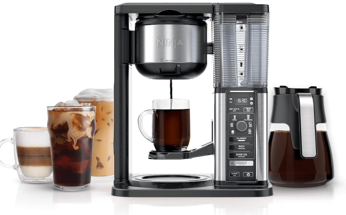 Ninja Specialty Coffee Maker, Hot & Iced Coffee, 6 Brew Styles, 8 Sizes, Small Cup to Travel Mug, 10-Cup Carafe, Fold-Away Frother, Permanent Filter, Removable Reservoir, Black, CM401