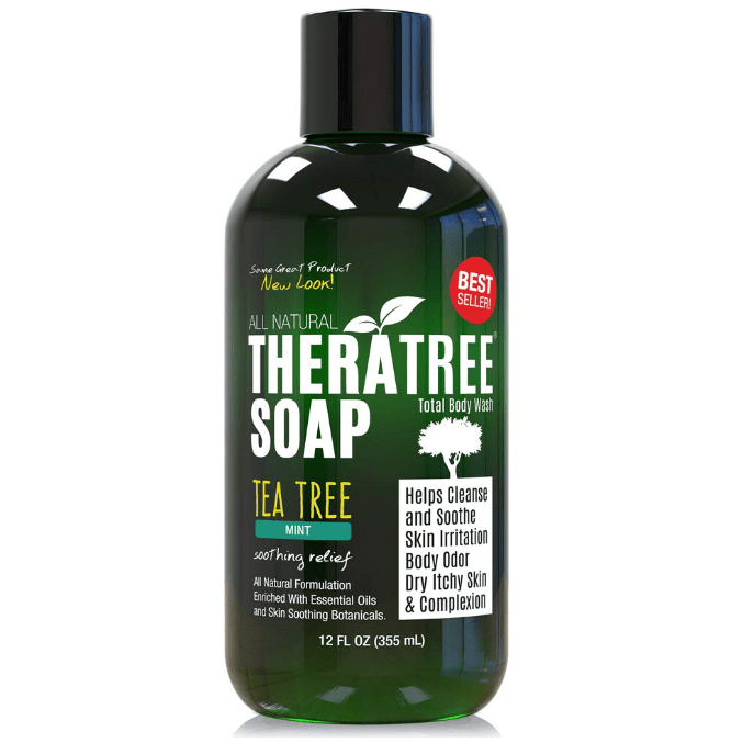 Oleavine TheraTree Tea Tree Oil Soap with Neem Oil - 12oz - Helps Skin Irritation, Body Odor, & Helps Restore Healthy Complexion for Body and Face TheraTree 