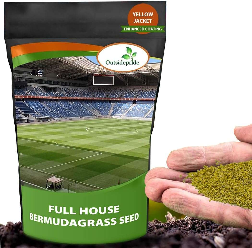 Outsidepride Full House Bermuda Grass Seed Mix - 2 lbs. Premium Warm Season Turf Blend of Traffic & Drought-Tolerant Monaco