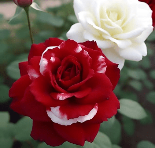 20pcs Rare Twin Red White Rose Flower Seeds for Planting - Captivating Garden Blooms Non GMO Heirloom Garden - Planting Instructions for Easy Grow - Great Gardening Gifts
