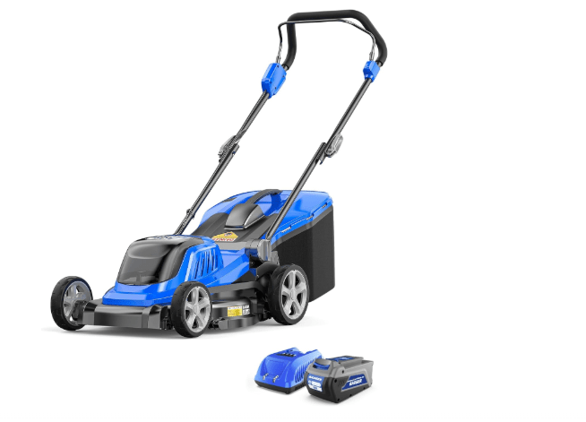 WILD BADGER POWER Lawn Mower 40V Brushless 18" Cordless, 5 Cutting Height Adjustments Electric Lawn Mower, Quickly Folding Within 5’s, 4.0AH Battery and Super Charger Included.