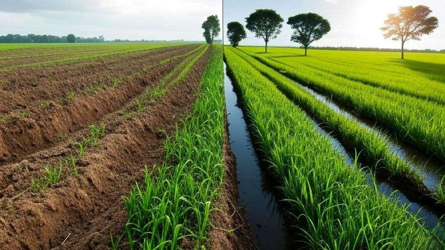 Before-and-after comparison of farmland health after implementing conservation practices.