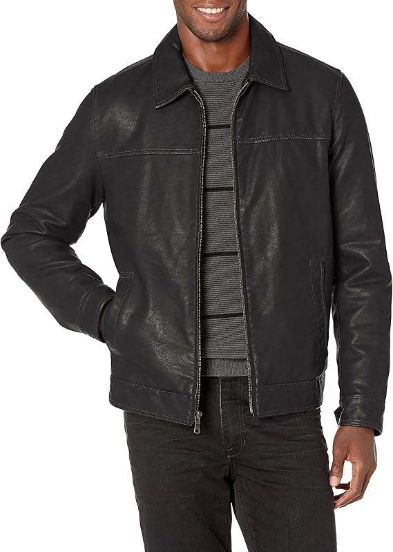 Tommy Hilfiger Men's Classic Faux Leather Jacket
