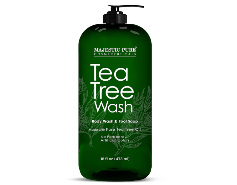 Majestic Pure Tea Tree Body Wash - Formulated to Combat Dry, Flaky Skin - Soothes, Nourishes and Moisturizes Irritated, Chapped, Problem Skin Areas 