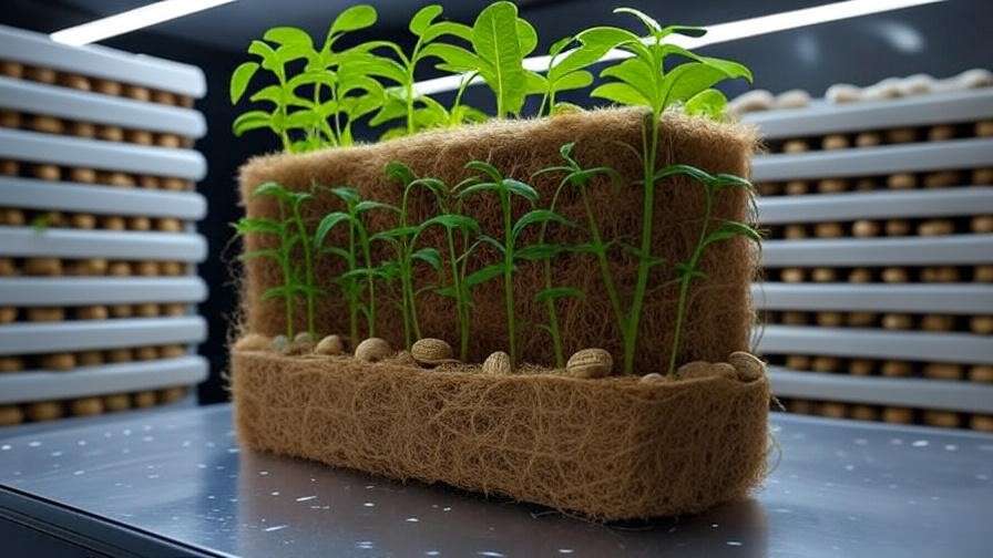Innovative tray for peanut pegging in vertical farming with visible roots