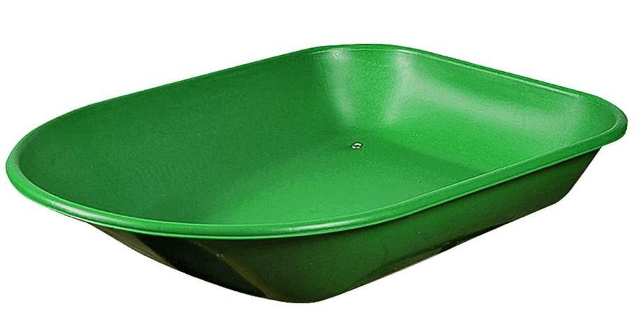 MINTCRAFT TRAY-4S-LS-OR Wheel Barrow Steel Tray, 4 Cubic Feet, Green