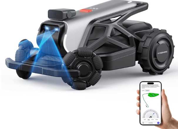 obot Lawn Mower 21.9V 15000mAh 328.5Wh, 65% Slope, 2400㎡ Mowing Area, AI Vision & RTK Auto-Mapping, 1.18"-3.54" Cutting Height, Smart Collision Avoidance, APP Control, IPX6 Waterproof