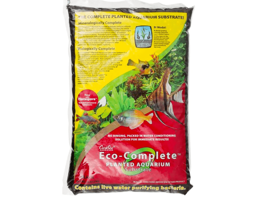 CaribSea Eco-Complete Planted Aquarium Substrate - 20 lbs - Black Nutrient-Rich Gravel for Freshwater Planted Tanks - Promotes Healthy Plant Growth 